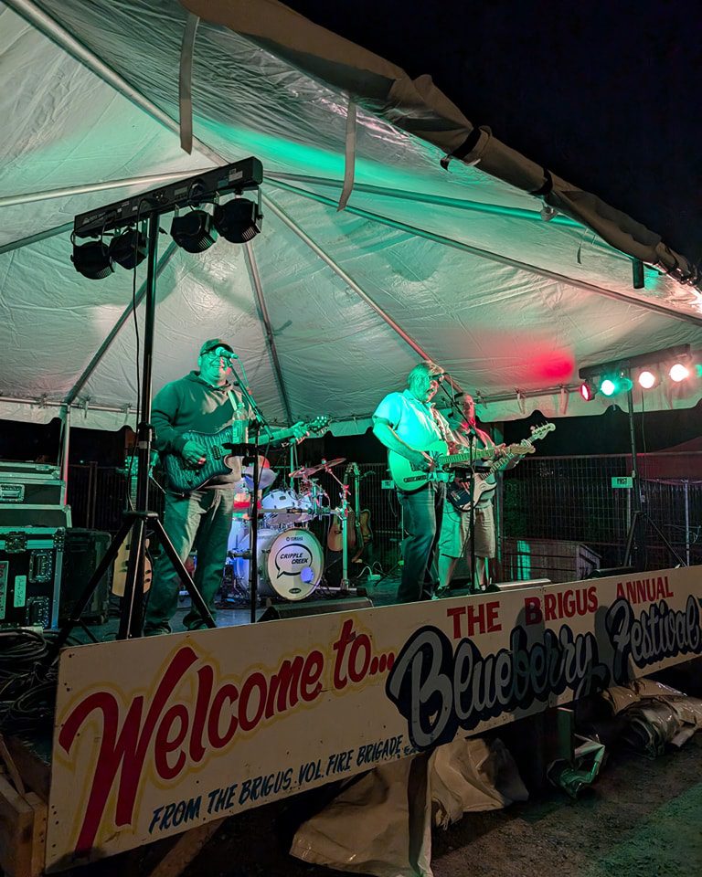 Male business executive receiving award